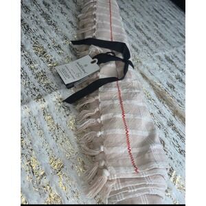 Hearth & Hand With Magnolia Oversized Table Runner 90" x 20"‎ Beige & White NEW